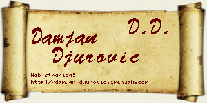 Damjan Đurović vizit kartica